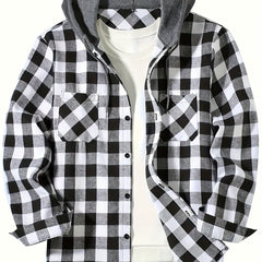 Lawrence | Men's Plus Size Hooded Relaxed Fit Overshirt