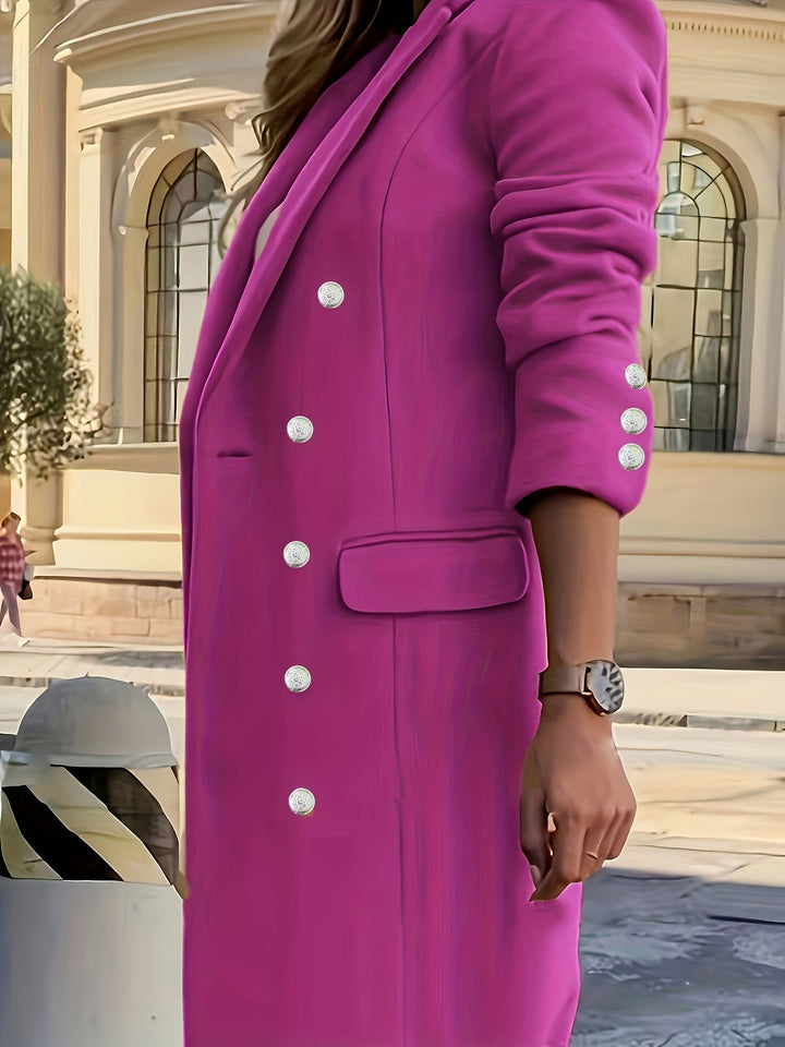 Women's Double-Breasted Long Winter Coat
