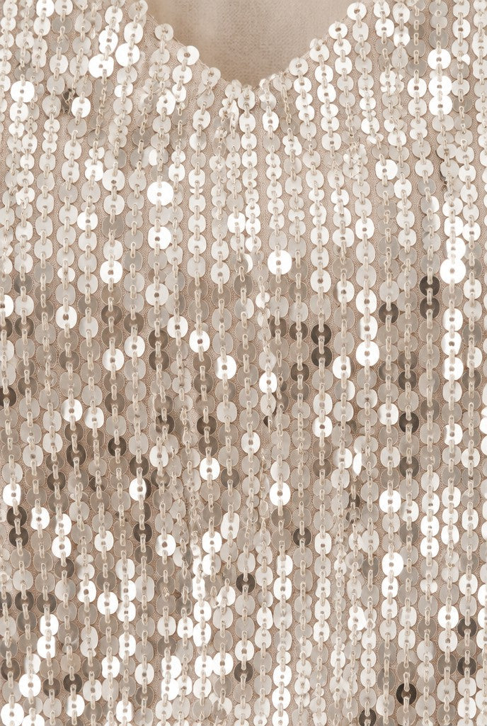 Tank Sparkly V-Neck Sequin Top