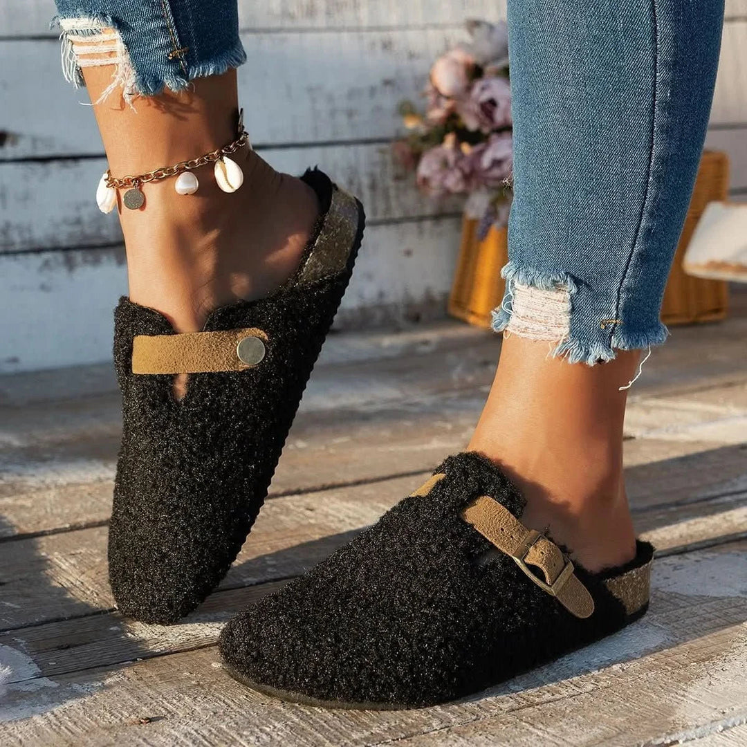 Women's Wide Fit Sheepskin Mule Slippers