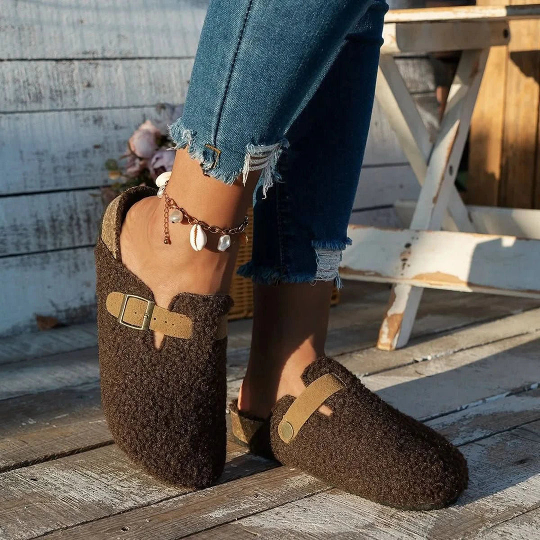 Women's Wide Fit Sheepskin Mule Slippers