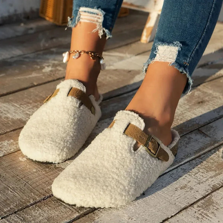 Women's Wide Fit Sheepskin Mule Slippers