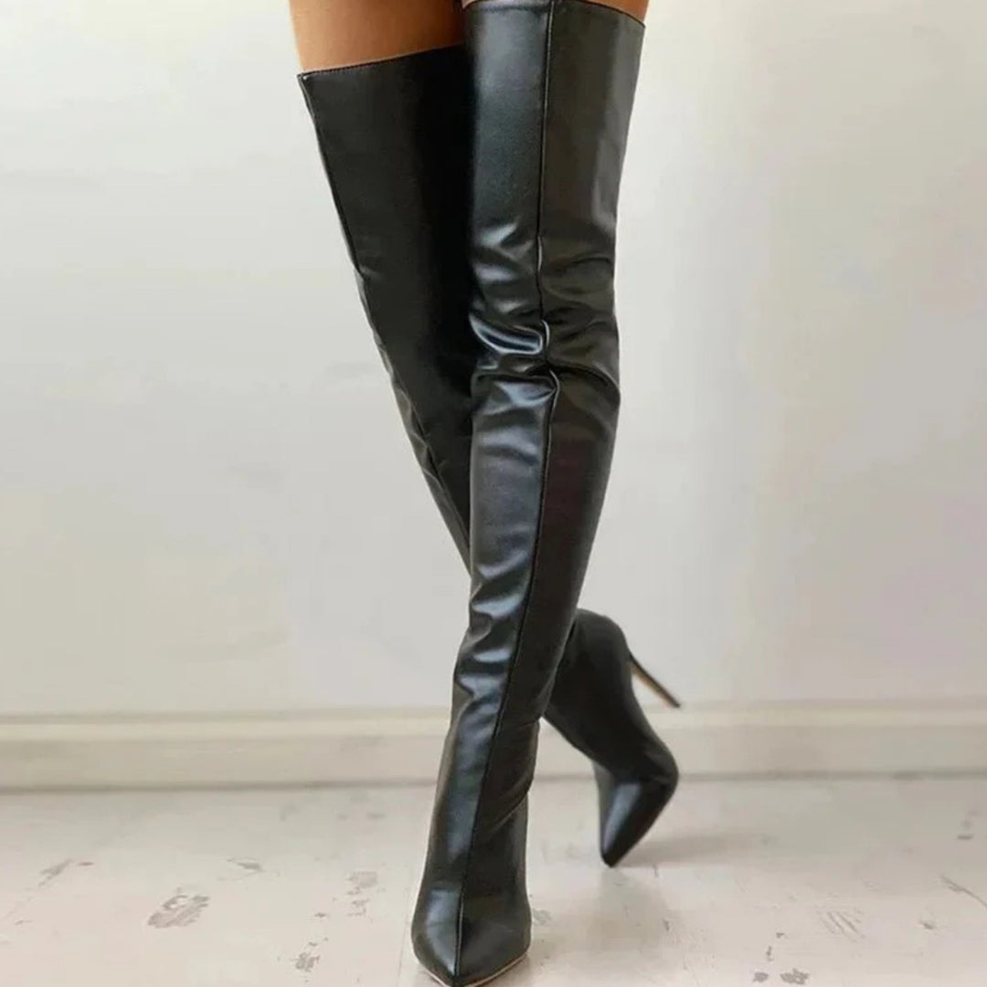 Iolanthe women's stiletto heel knee high boots - photo 2
