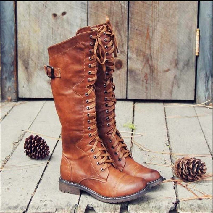 Rhiannon women's tall lace up knee high boots - photo 1