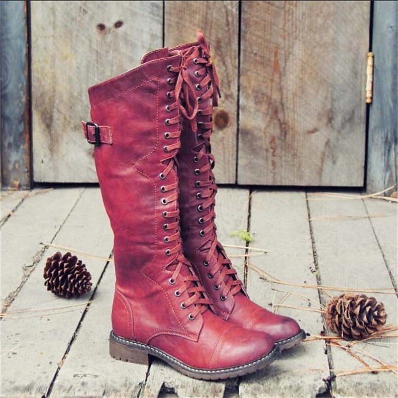 Rhiannon women's tall lace up knee high boots - photo 2