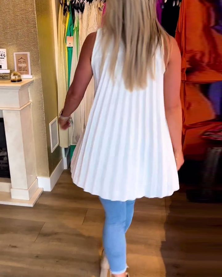 Fionnuala | Collared Sleeveless Top