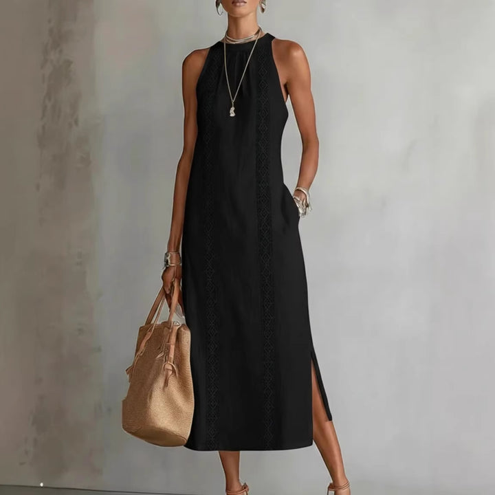 Pascale | Halter Neck Lace Dress