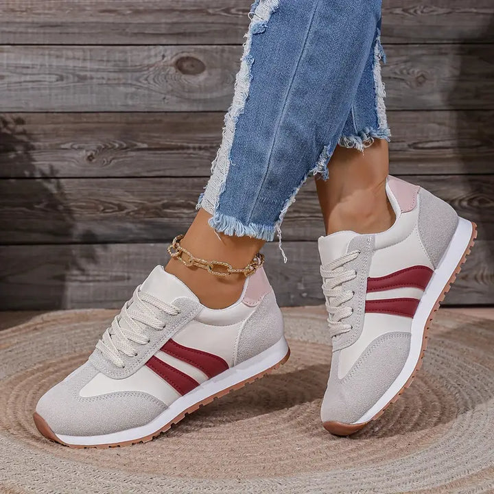 Women's Chic Lace-Up Orthopedic Sneakers - Red