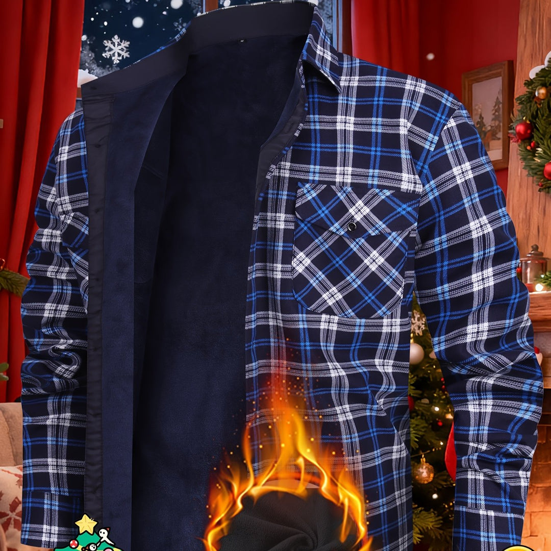 Men's Regular Fit Button Up Winter Overshirt