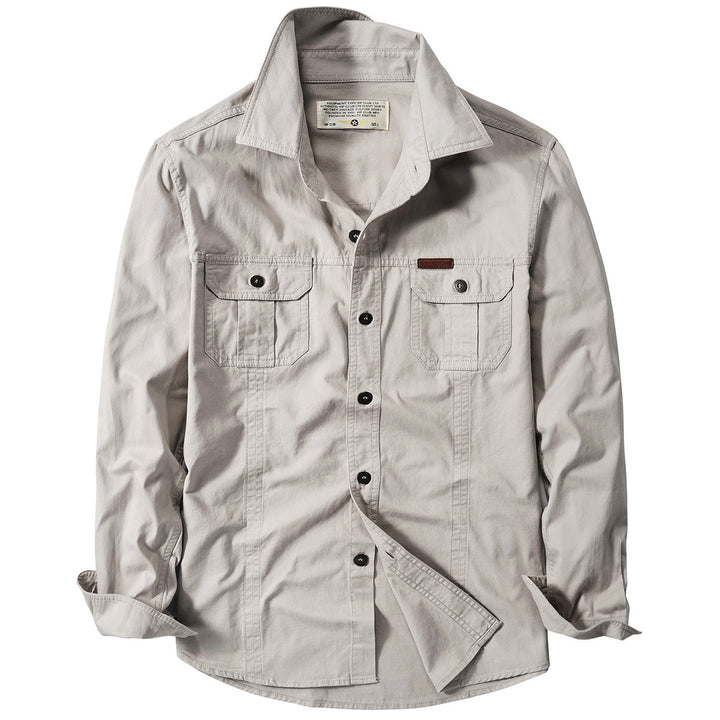 Men's Long Sleeve Cargo Pocket Overshirt