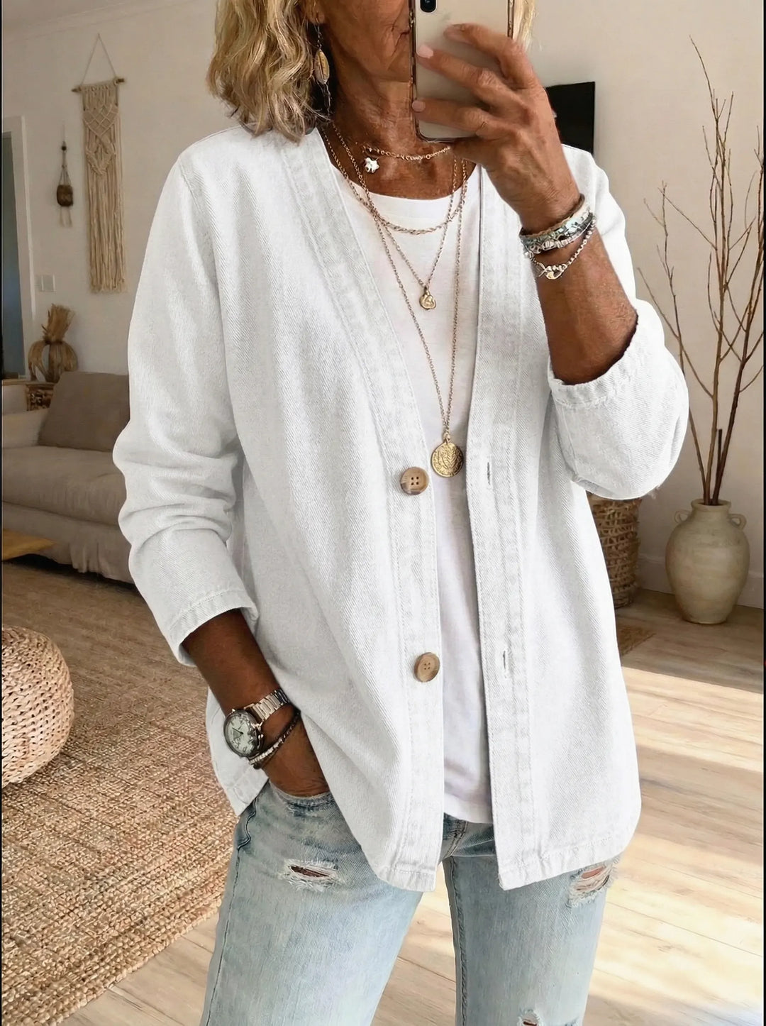 Aglaé | Relaxed Button-Front Jacket