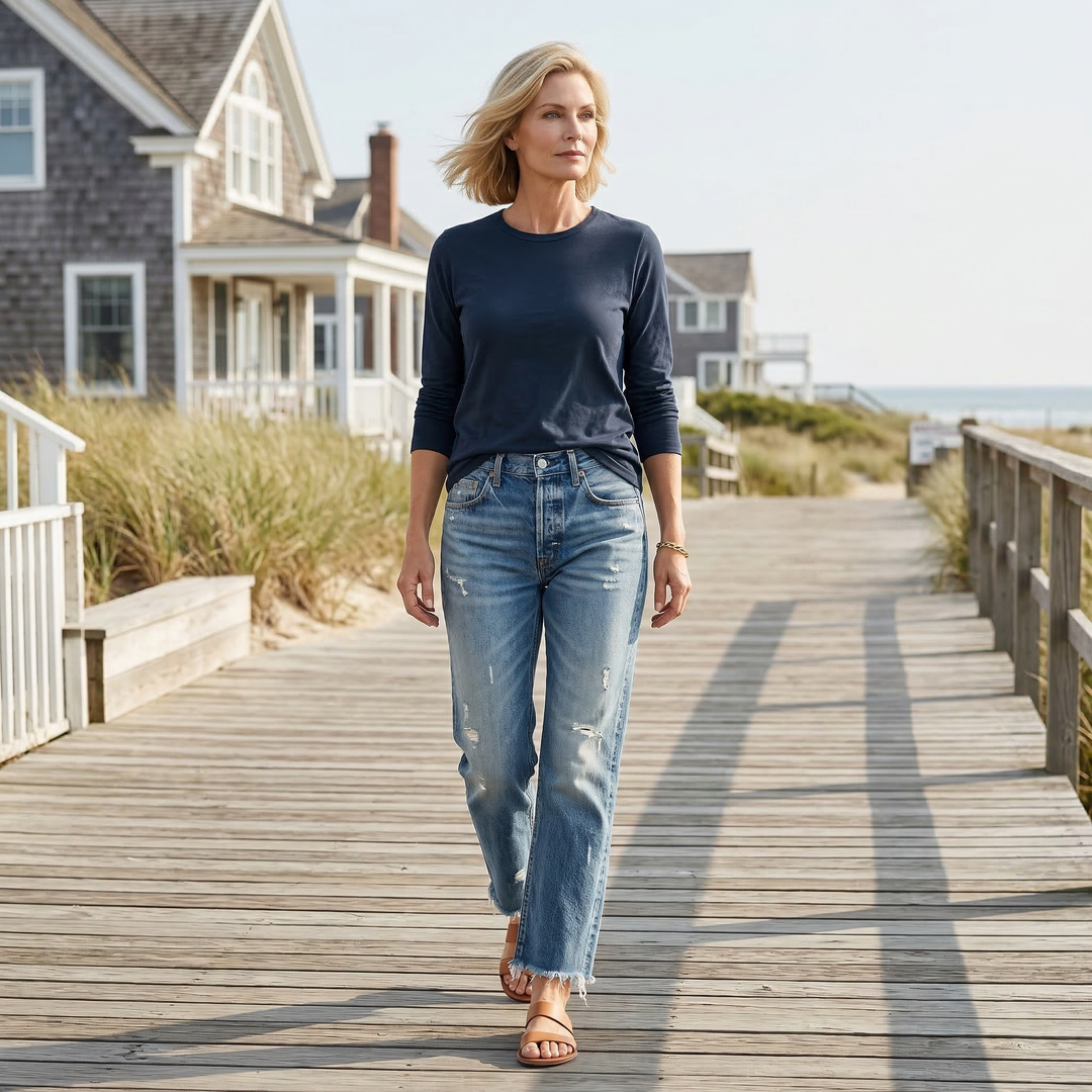 Marcelle | Straight-Leg Cropped Jean