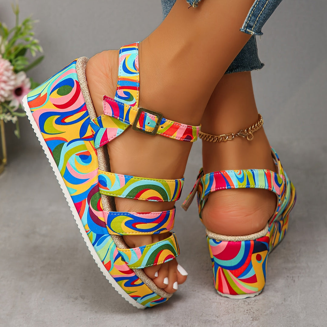 Madelon | Strappy Wedge Sandal