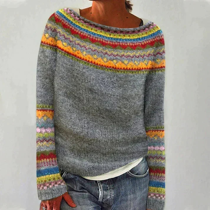 Rita women's ribbed crewneck sweater - photo 1