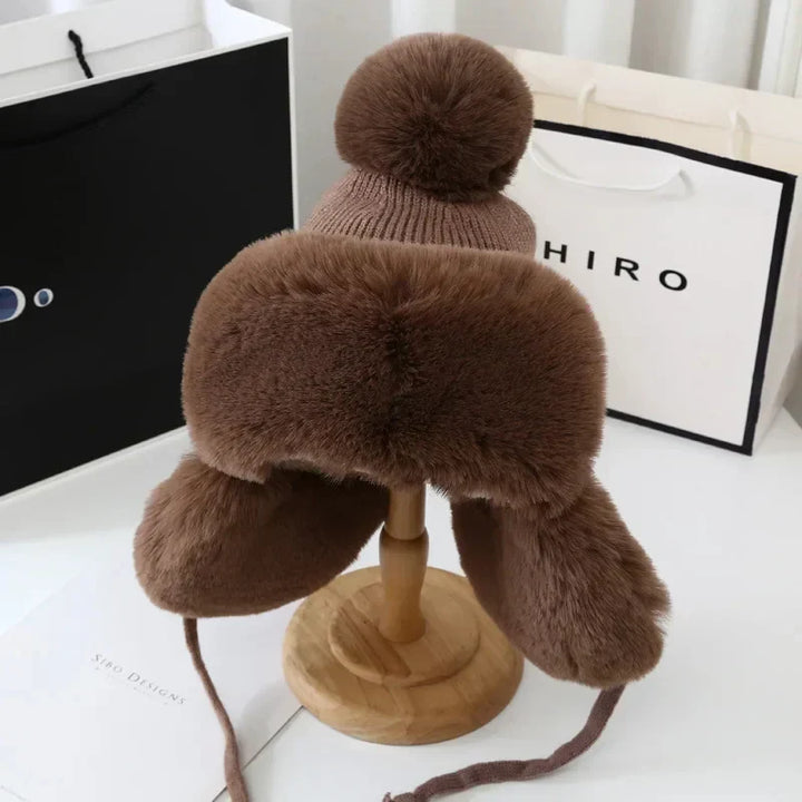 Women's Water-Resistant Winter Ushanka - Brown