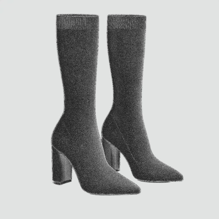 Gwendolyn women's sock fit block heel knee high boots - photo 13
