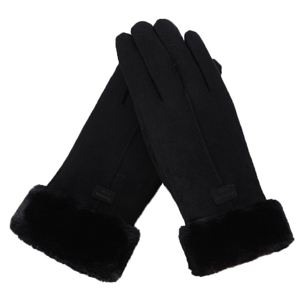 Women's Timeless Warm Suede Fleece Winter Gloves