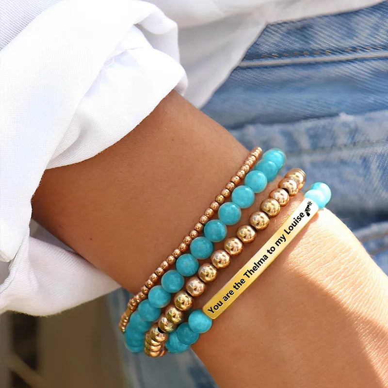 Women's Engraved Love Friendship Bracelets
