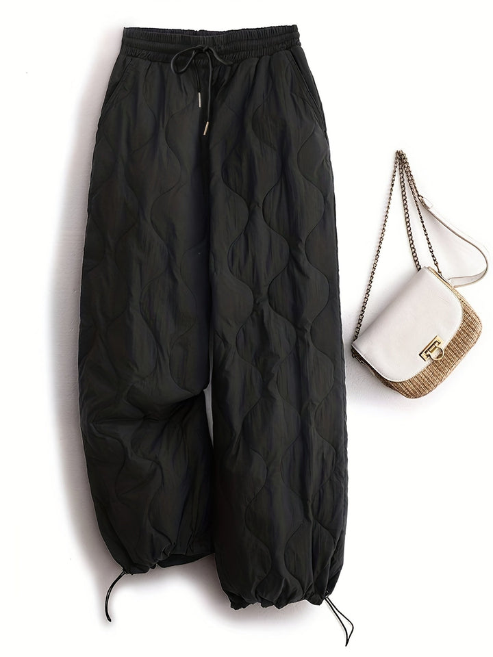 Women's Winter Long Baggy Ski Pants - Black