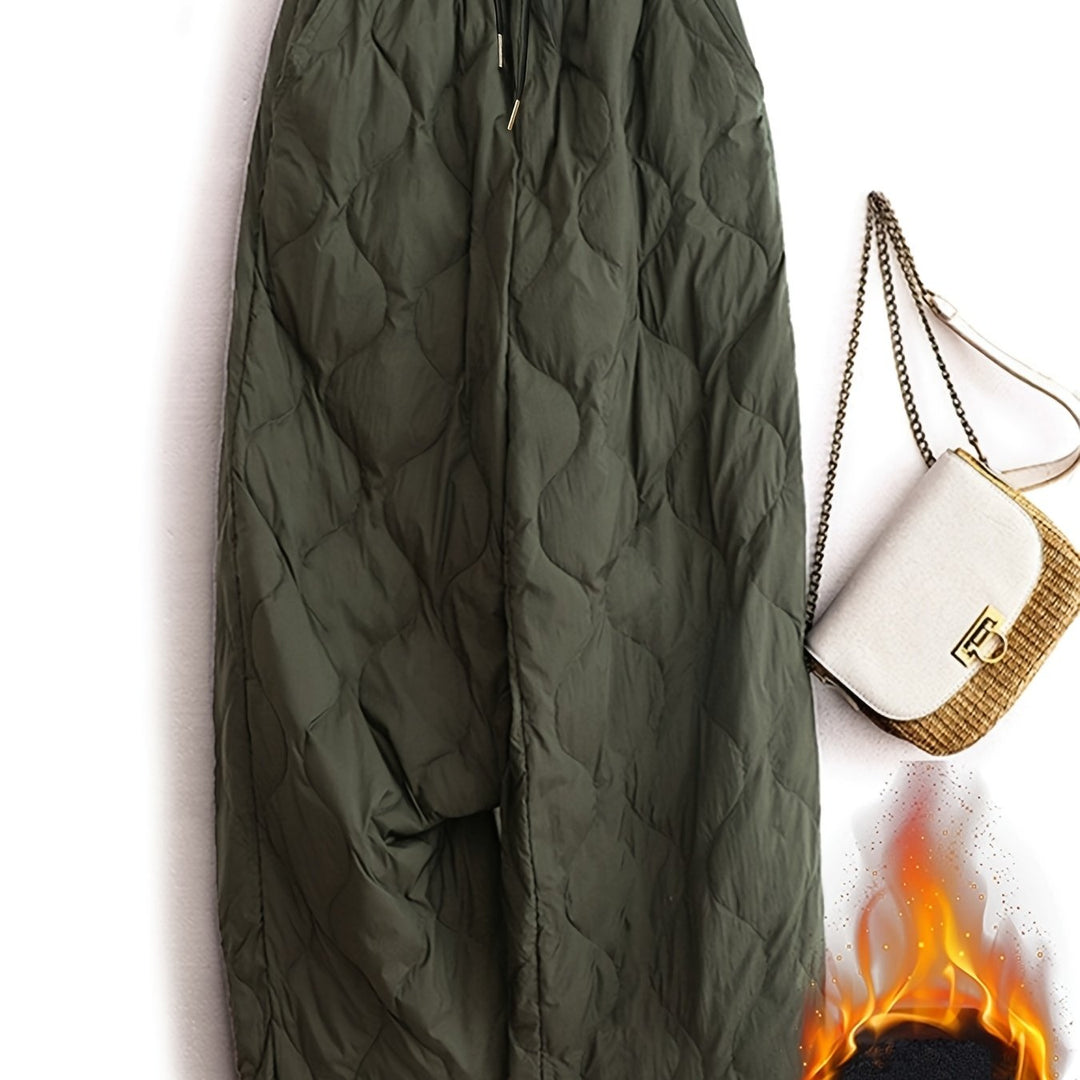 Women's Winter Long Baggy Ski Pants - Fern Green