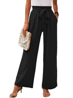 Camille | Tummy-Control Paperbag Trousers with a High Tie Waist