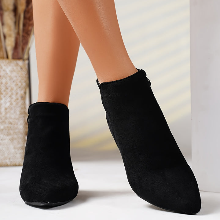 Women's Plush Lined Kitten Heel Boots