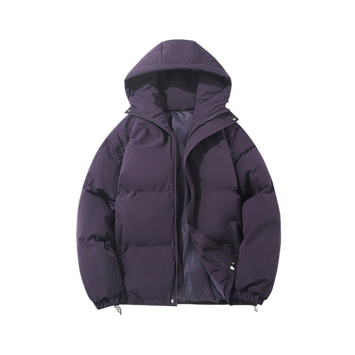 Women's Chic Hooded Puffer Winter Jacket - Purple