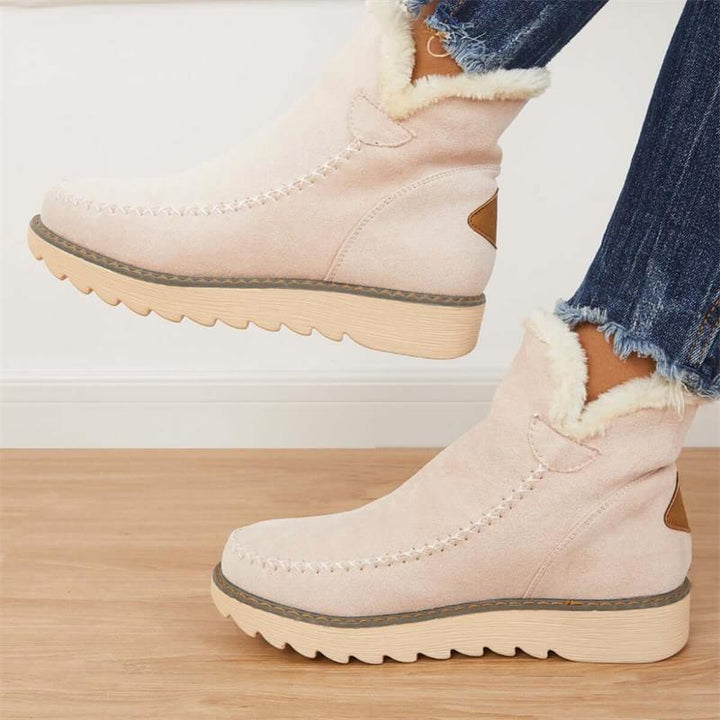 Women's Suede Non-Slip Winter Boots Women - Beige