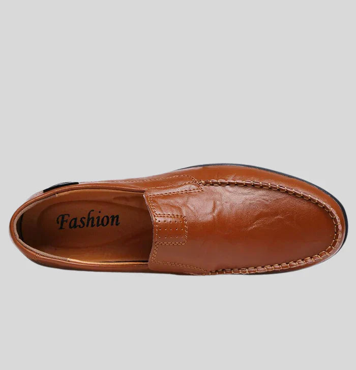 Classic Moc-Toe Loafer | Slip-On Dress Casual Shoe | Flexible Rubber Sole