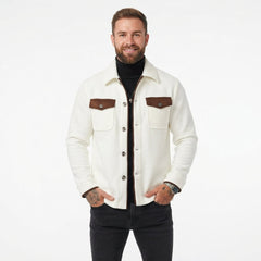 Cedric | Men's Classic Contrast Trim Overshirt