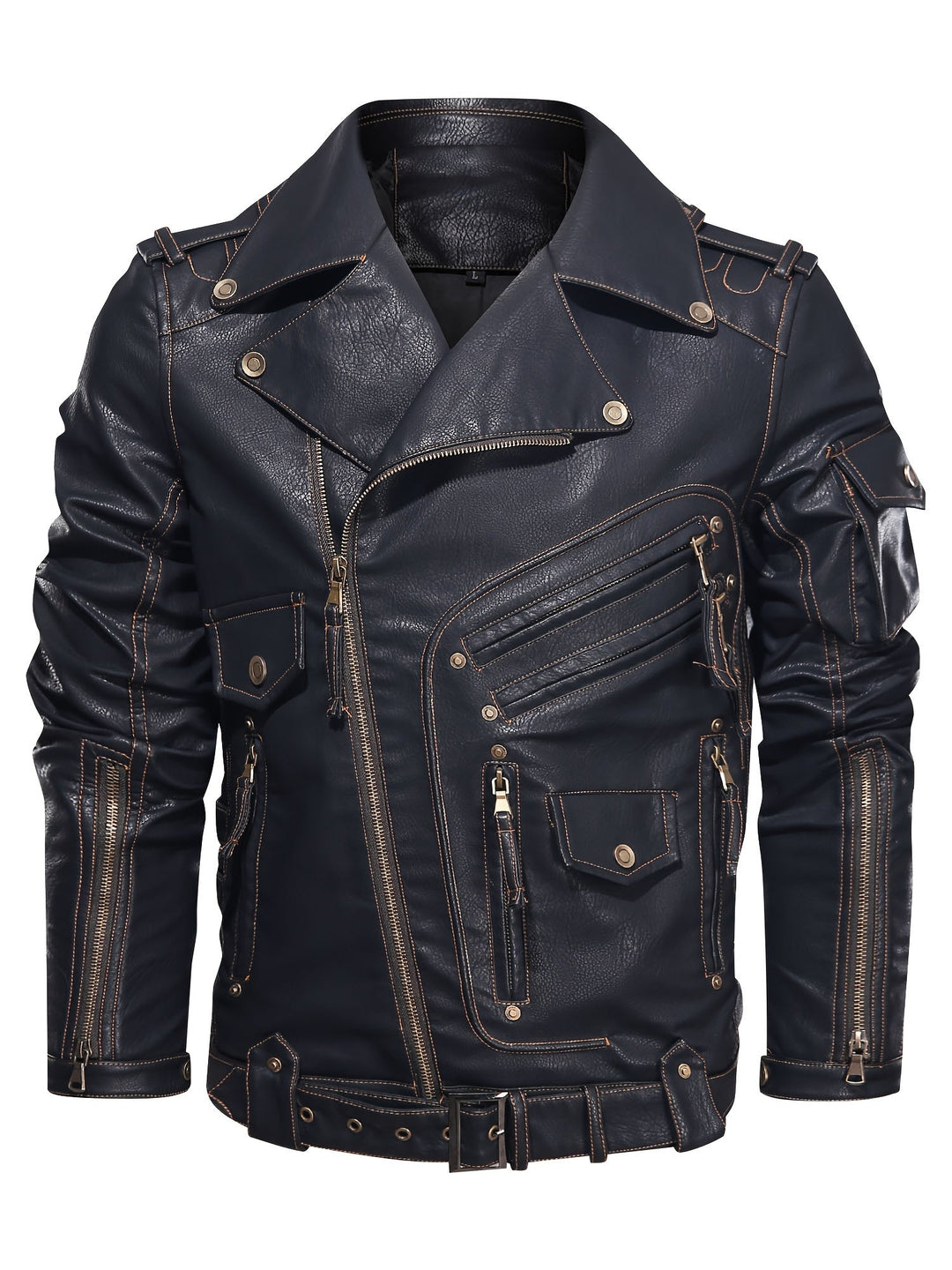 Gordon | Military Leather Biker Jacket