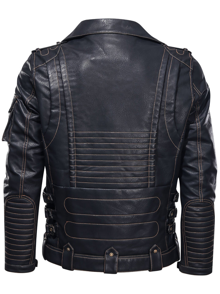Gordon | Military Leather Biker Jacket