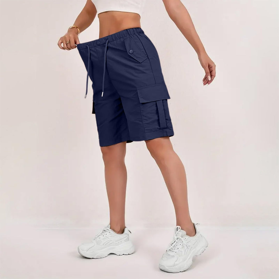 Cerys | Drawstring-Waist Cargo Short