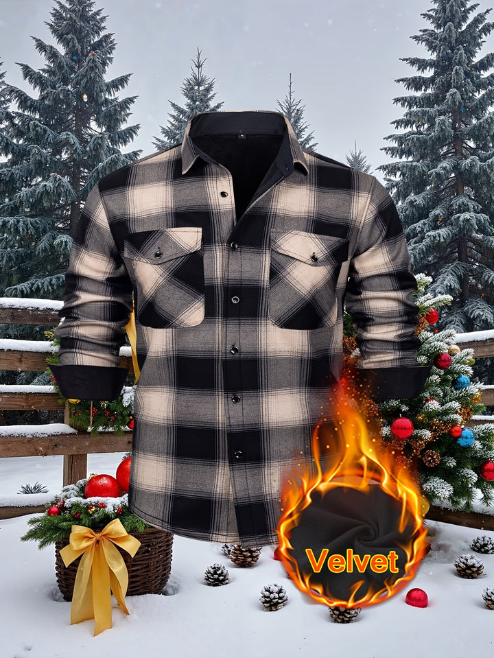 Men's Regular Fit Button Up Winter Overshirt