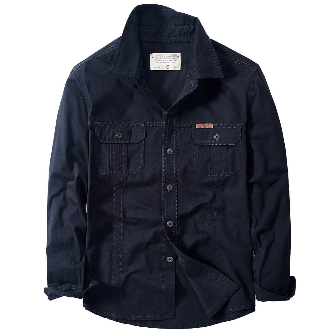 Men's Long Sleeve Cargo Pocket Overshirt