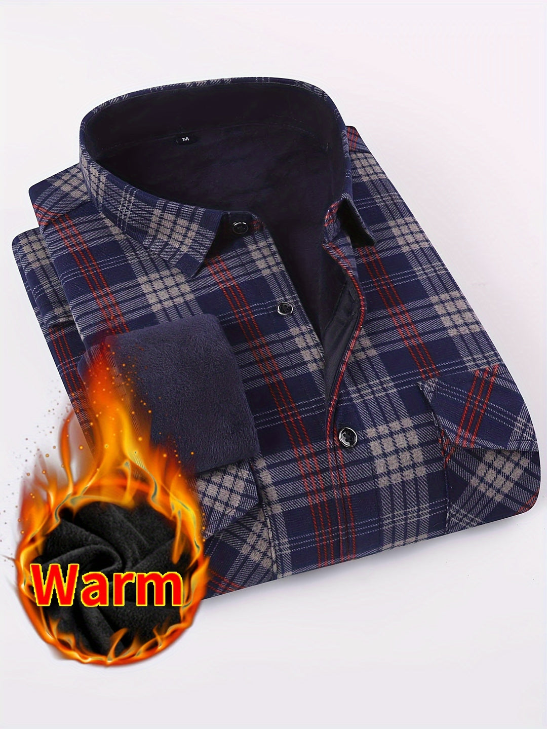 Men's Regular Fit Button Up Winter Overshirt