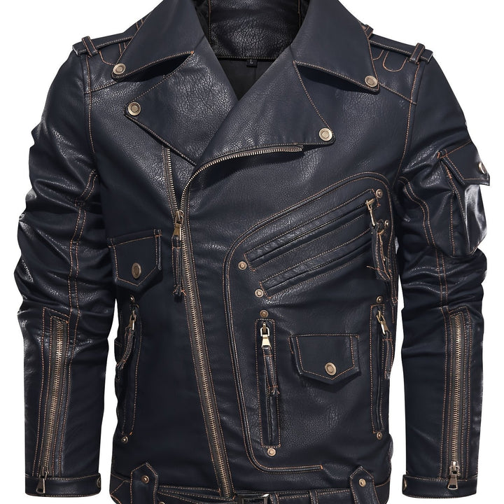 Gordon | Military Leather Biker Jacket