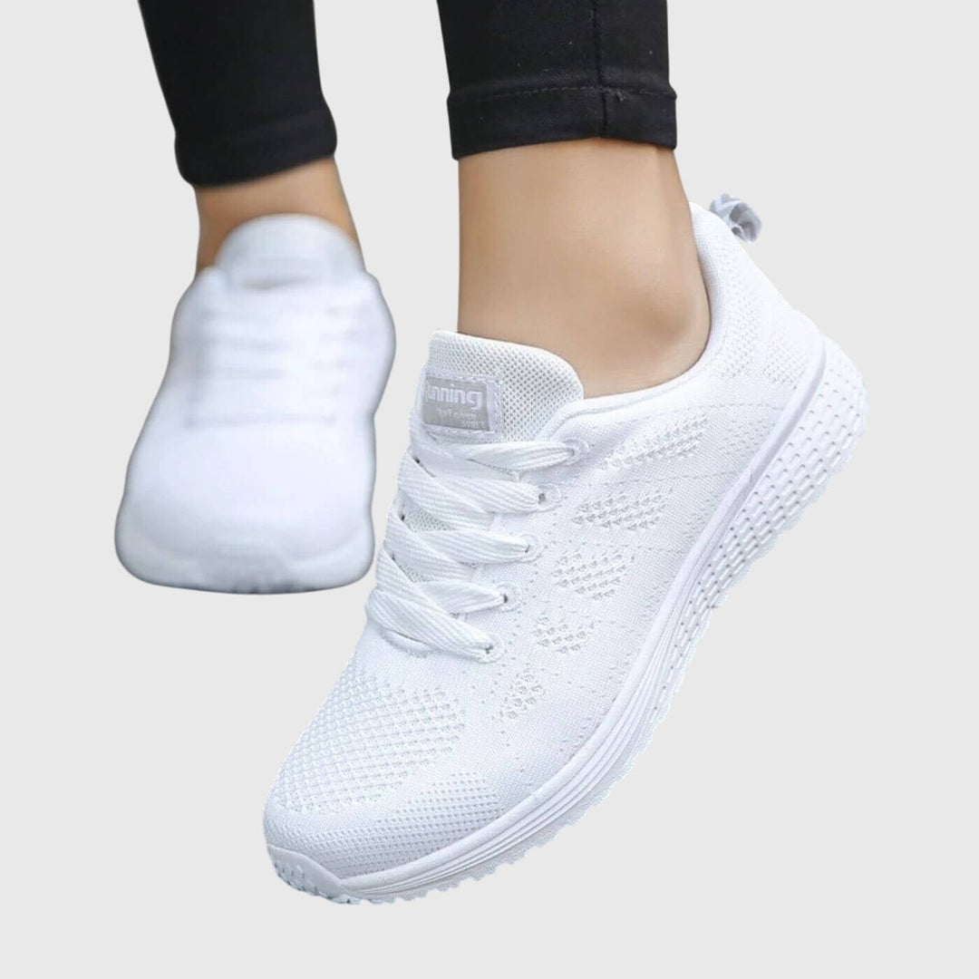 Women's Casual Lace-Up Orthopedic Sneakers - White