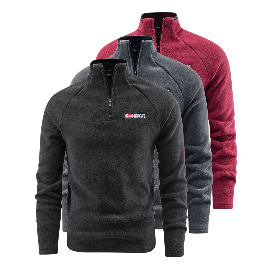 Men's Knit Fleece Quarter Zip Sweater