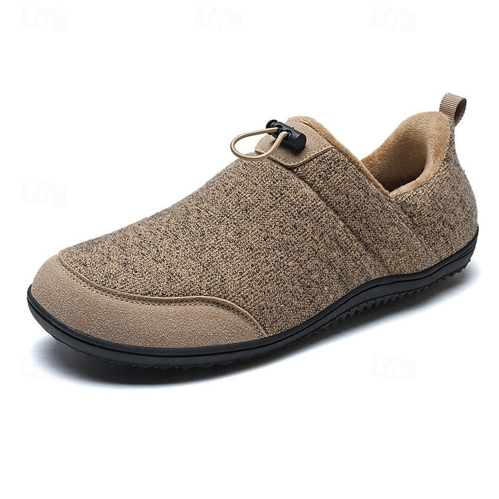 Men's Fuzzy House Indoor Non-Slip Slippers - Brown