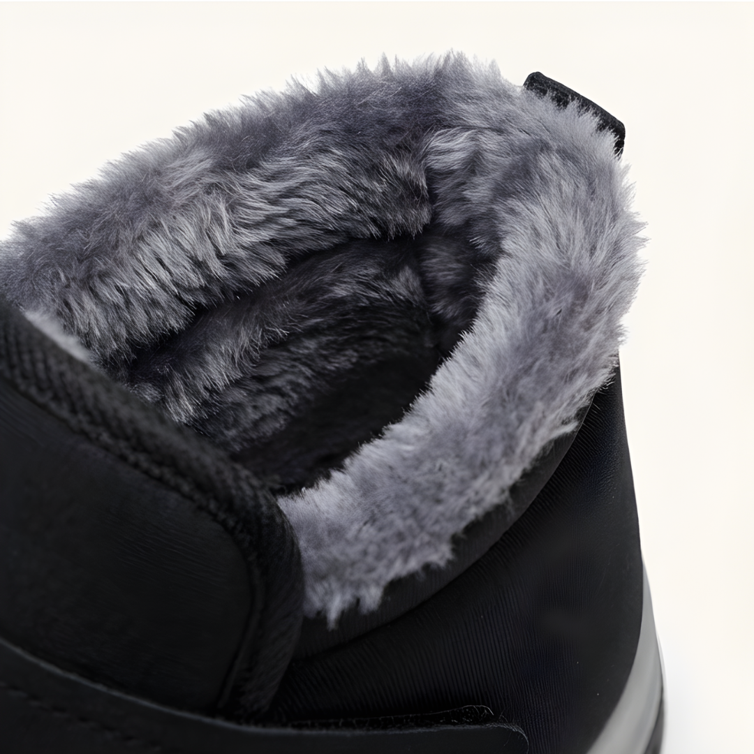 Waterproof Fur Lined Ankle Slip On Snow Boots