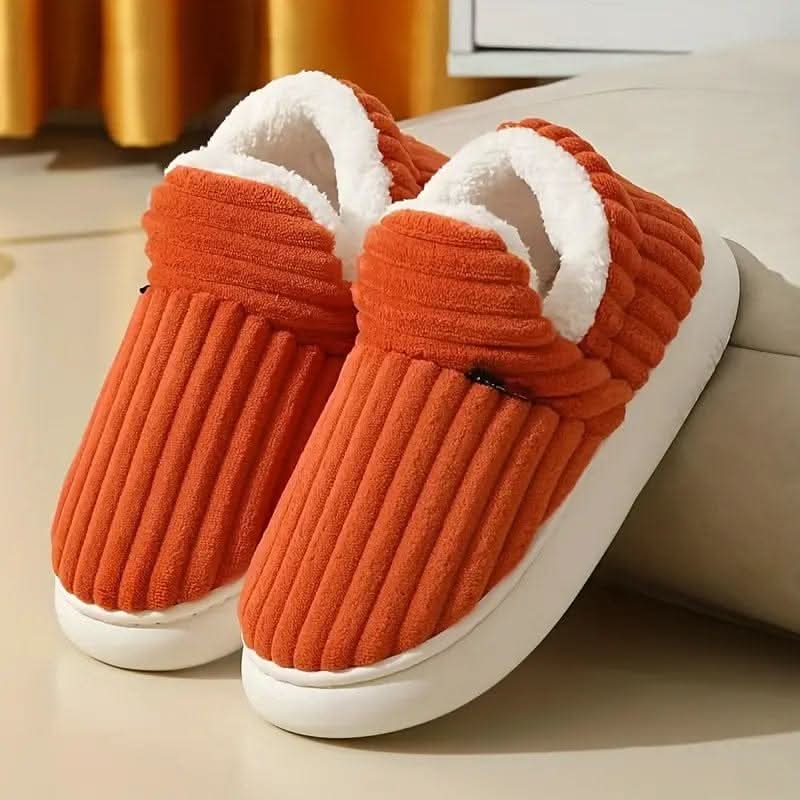 Women's House Indoor Wide Fit Slippers - Orange