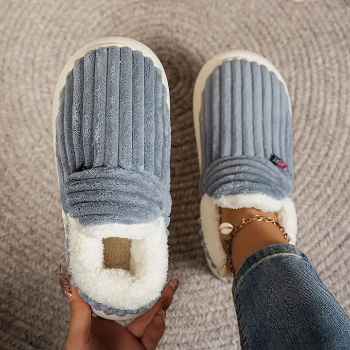 Women's House Indoor Wide Fit Slippers - Grey