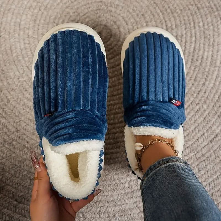Women's House Indoor Wide Fit Slippers - Navy