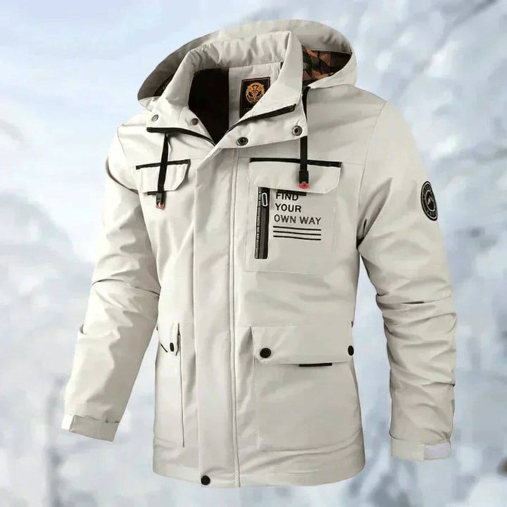 Men's Stylish Snow Waterproof Winter Jacket - White