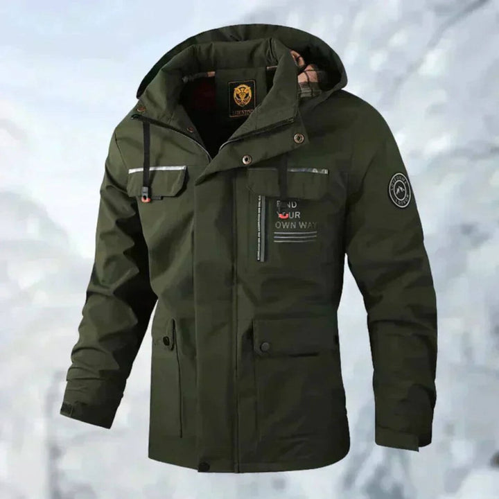 Men's Stylish Snow Waterproof Winter Jacket - Green