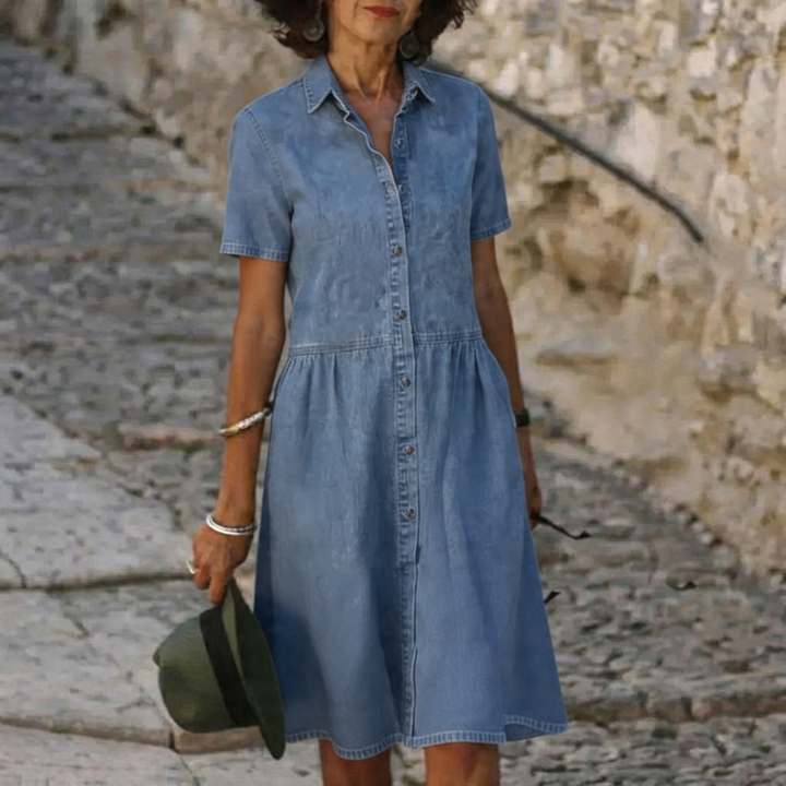 Josée | Collared Midi Dress
