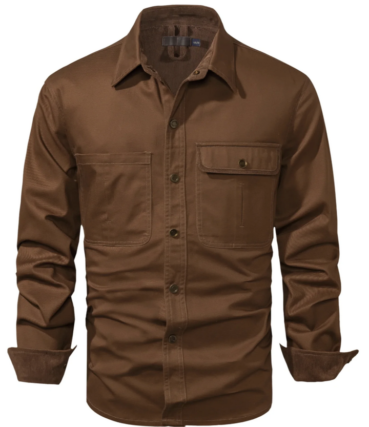 Men's Work Shirt | Two-Tone Detail | Durable Cotton Build