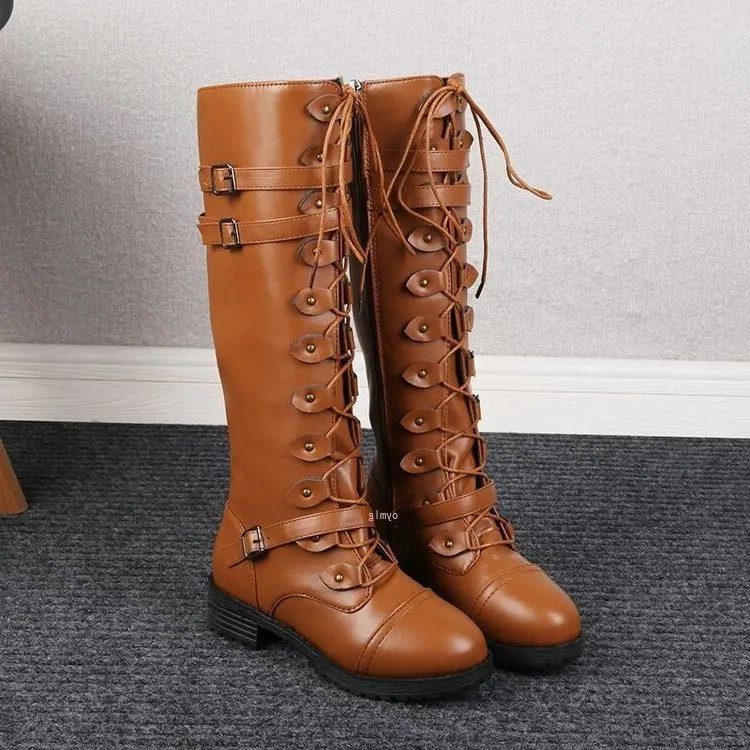 Eluned women's lace up knee high boots - photo 1