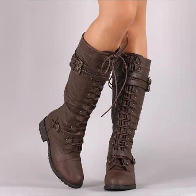 Eluned women's lace up knee high boots - photo 4